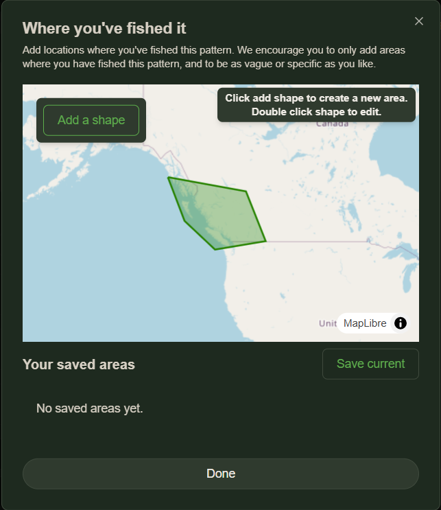 Saved Area Feature